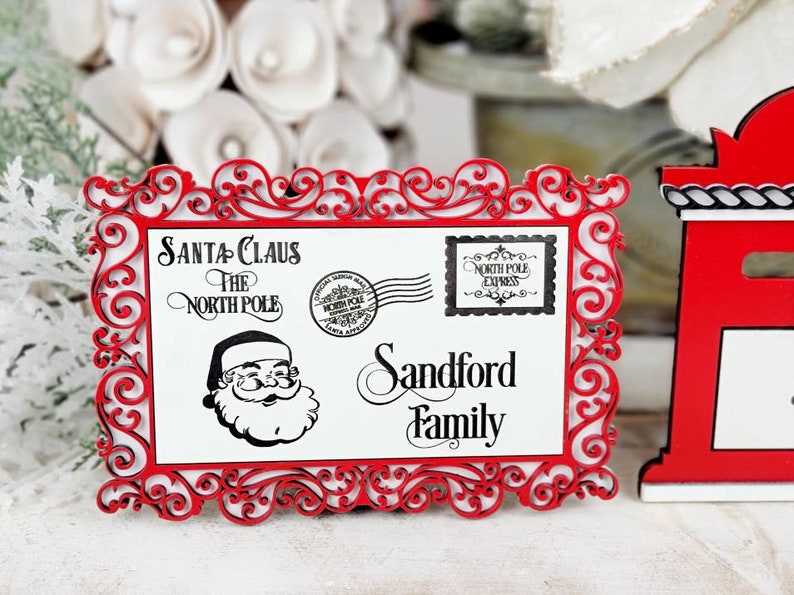 Personalized Santa Letter, North Pole Theme tiered tray Holiday Christmas Gift image 8