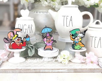 Dormouse Disney Tiered Tray Decor, Alice in Wonderland