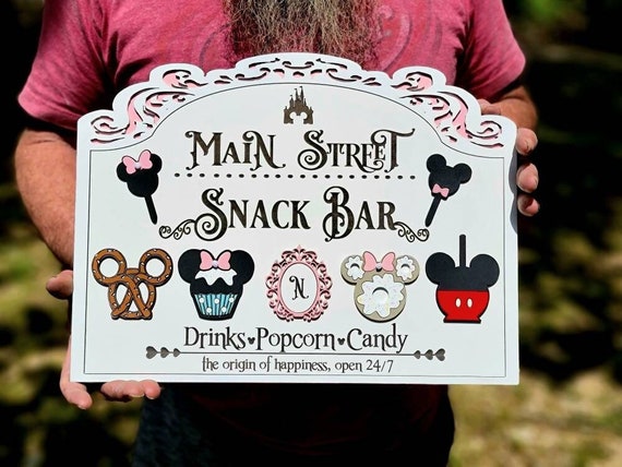 Disney Main Street Snack Bar Sign – 3D Kitchen Decor