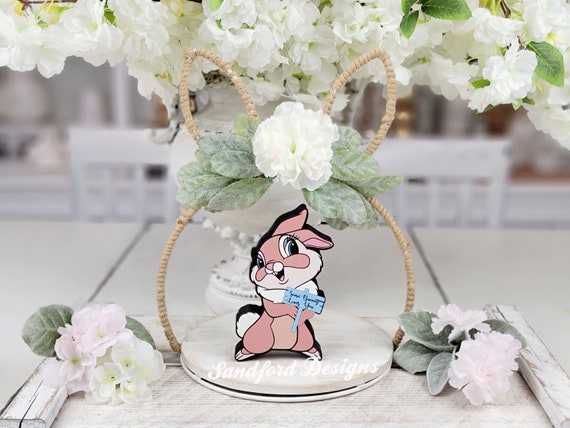 Miss Bunny Thumper Tiered Tray Decor, Disney Wood Signs, Bambi movie Decorations