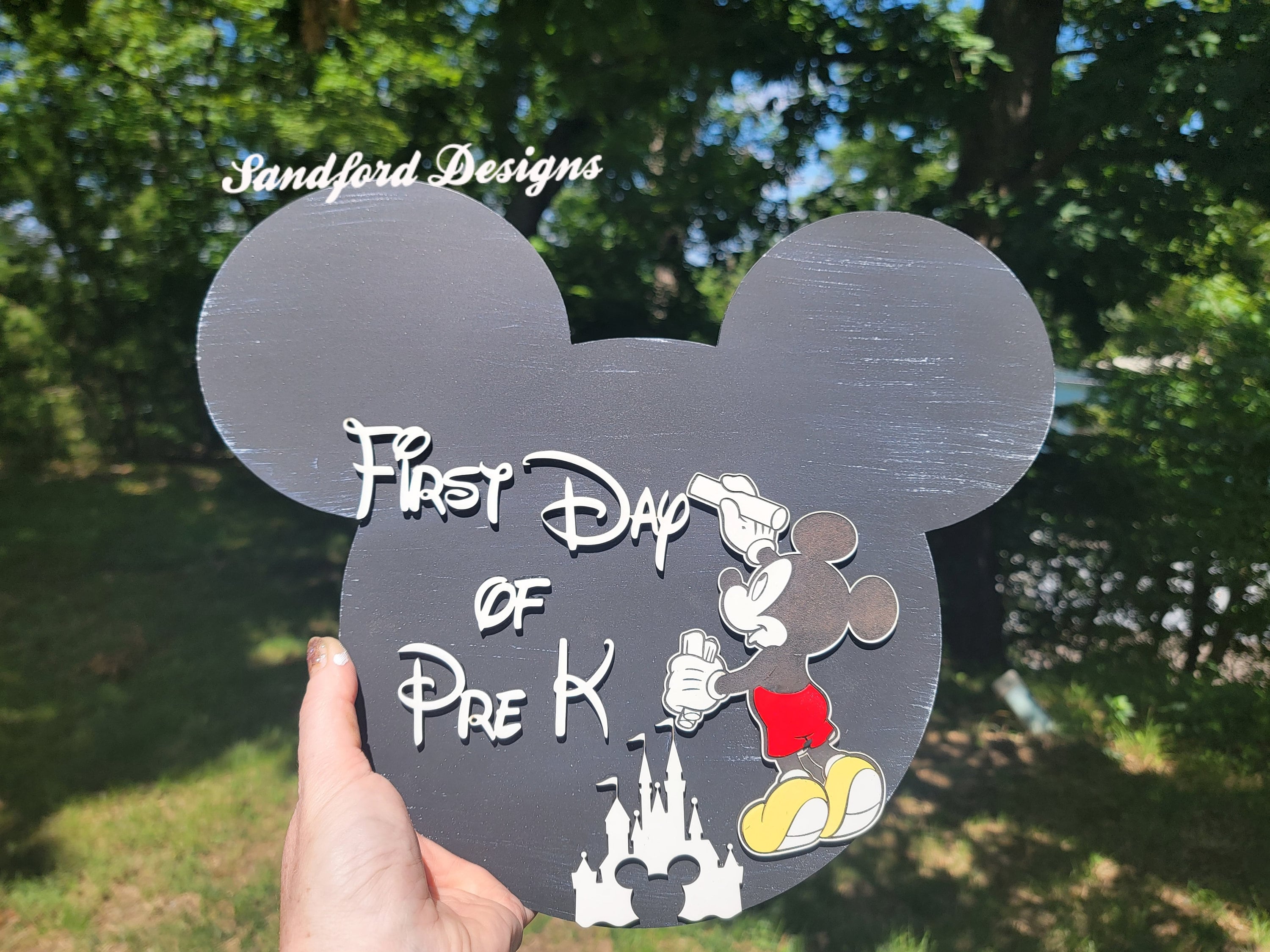 Minnie Mouse Chalkboard Teacher 3d Wood Sign, Custom Mickey Teacher ...