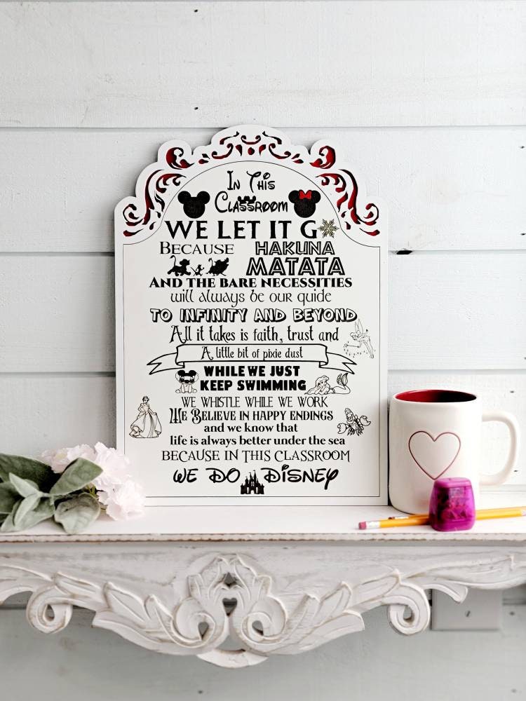 Whimsical Disney Classroom Rules Sign Perfect for Disney Fans, Disney