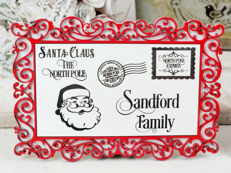 Personalized Santa Letter, North Pole Theme tiered tray Holiday Christmas Gift image 3