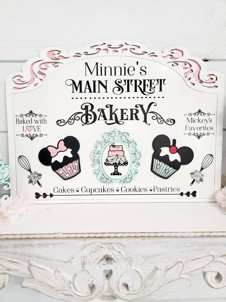 Large Minnie Mouse Bakery Sign Main Street Bakery Sign 
