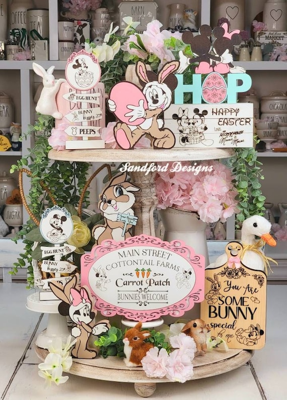 Mickey and Minnie Easter Decorations - Mickey and Minnie Decor Bunnies -  Disney Home Decor