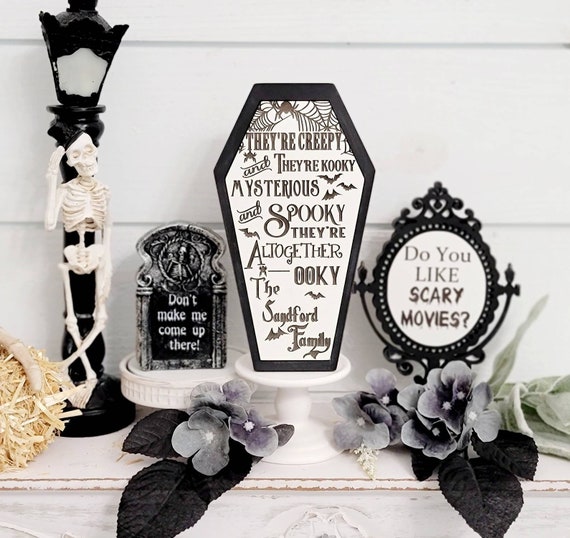 The Addams family Personalized Sign, Halloween Tiered Tray Decor, Mysterious and Spooky Altogether Kooky