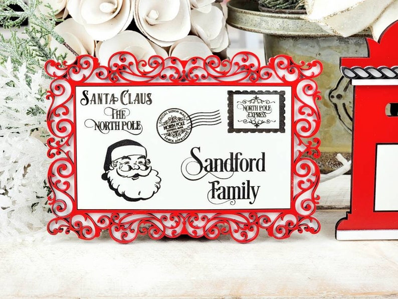 Personalized Santa Letter, North Pole Theme tiered tray Holiday Christmas Gift image 4