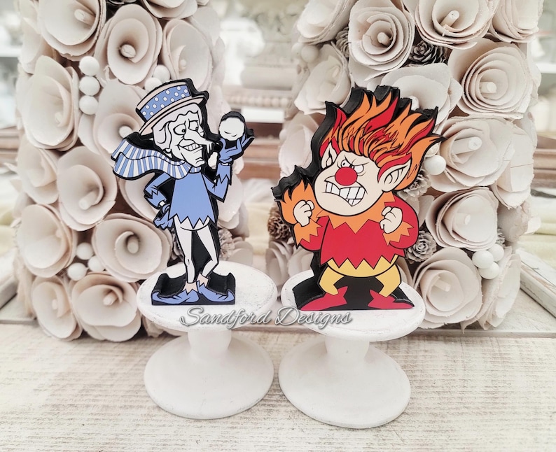 Heat Miser and Cold Miser Decorations, Classic Christmas Decor, Island ...