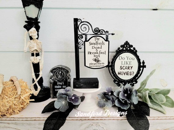 Personalized Dead and Breakfast Street Sign, Farmhouse Fall and Halloween decorations