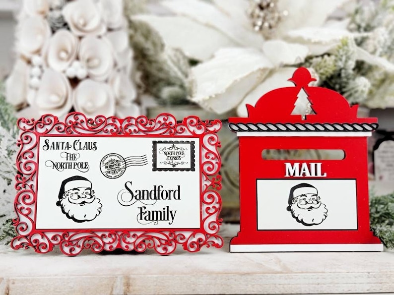 Personalized Santa Letter, North Pole Theme tiered tray Holiday Christmas Gift image 1