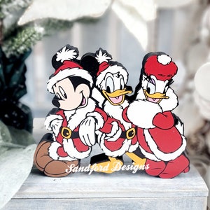 Disney Holiday Decorations, Mickey, Donald and Daisy Christmas tiered tray decor