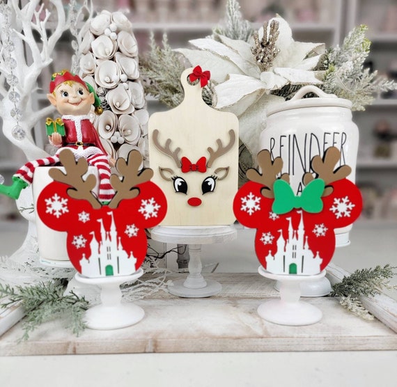 Magical Mickey and Minnie Reindeer Christmas Decor, Reindeer Decorations, Disney Holiday Bundle