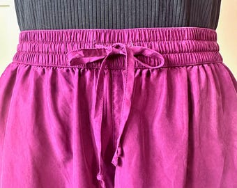 Liz Claiborne ELISABETH Vintage 100% Silk Wide Leg Bermuda Shorts
