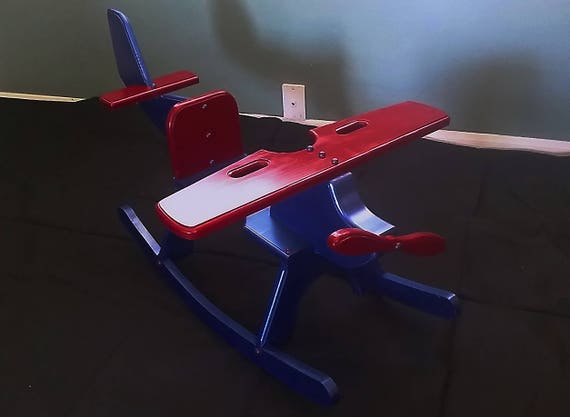 wooden airplane rocker
