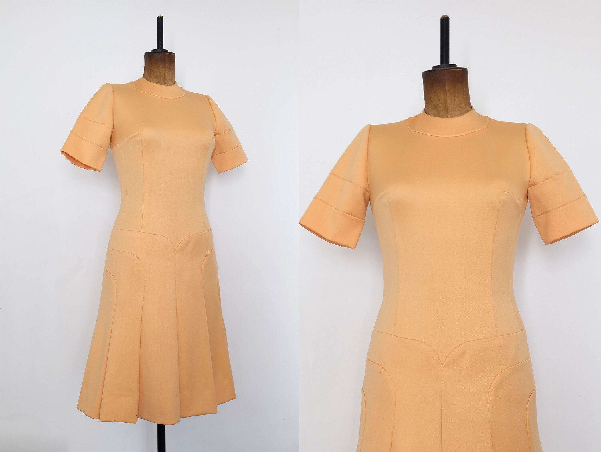 apricot orange dress