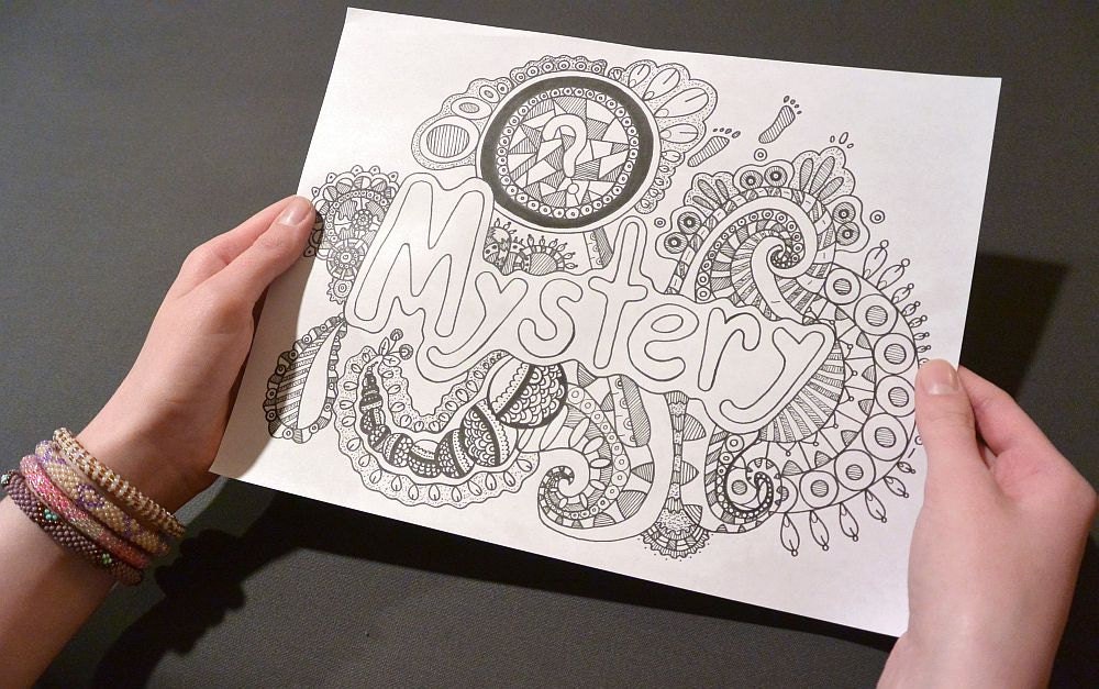 MYSTERY Coloring Page Coloring Book Pages Printable Adult | Etsy