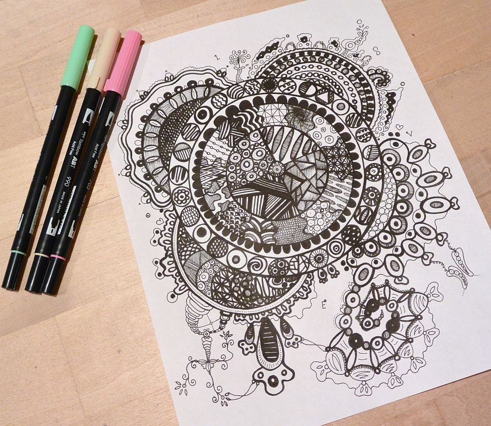 Coloring Page Coloring Book Pages Printable Adult Coloring | Etsy