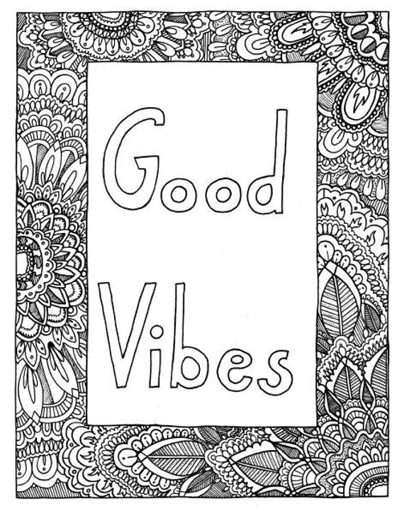 31 Good Vibes Coloring Book - Free Printable Coloring Pages