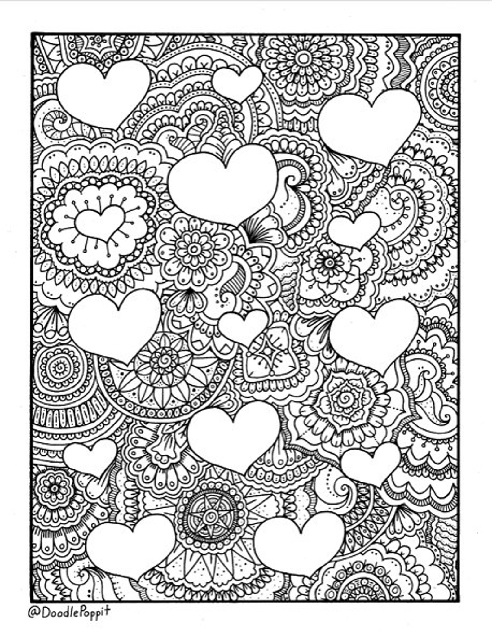 IN LOVE Coloring Page Coloring Book Pages Printable Adult | Etsy