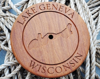 Columpio de árbol de caoba grabado personalizado - Regalo para exteriores
