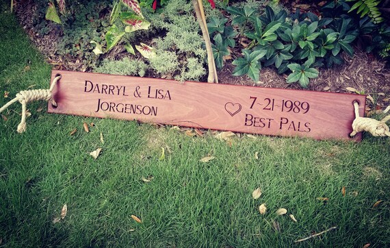 Engraved swing seat sale