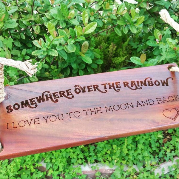 Custom Engraved Tree Swing - Brazilian Walnut