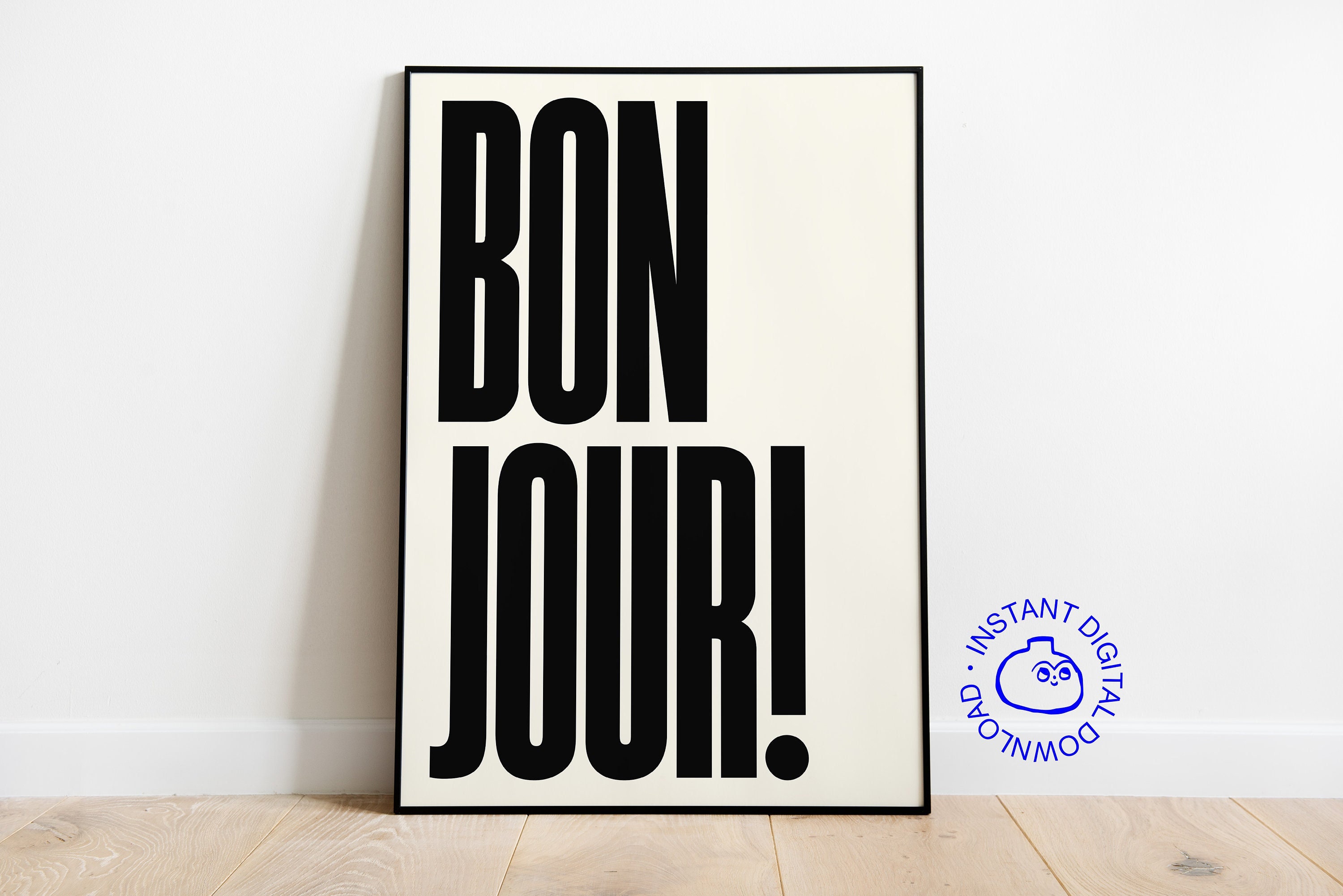 Bonjour Poster - Etsy