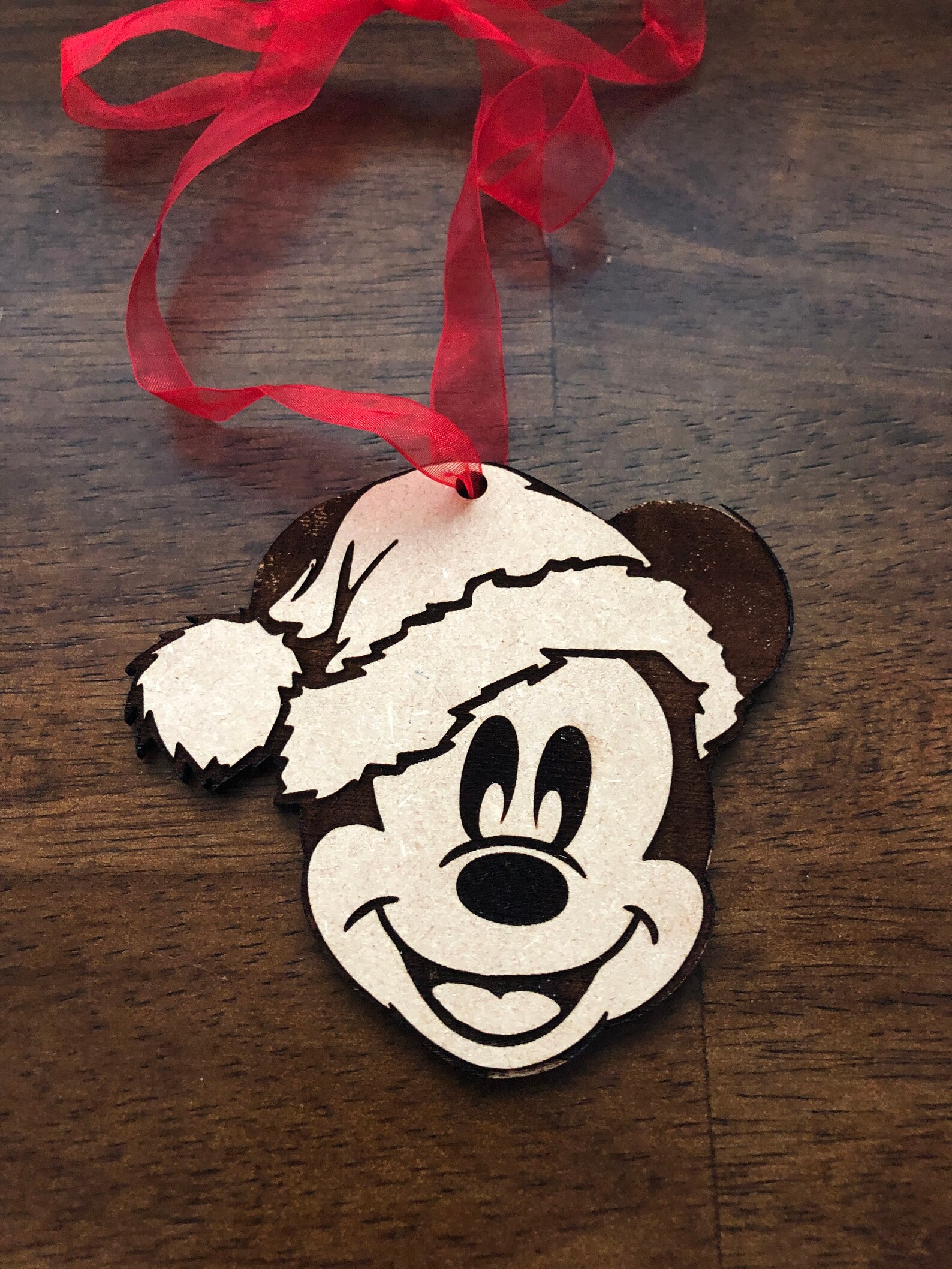 Mickey Mouse Santa Hat Christmas Ornament Laser SVG Laser Cut Files