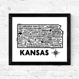 Impresión de mapas de Kansas