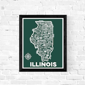Illinois Karte Drucken
