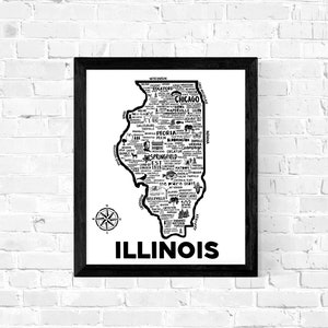 Illinois Karte Drucken