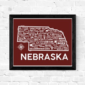 Nebraska Map Print