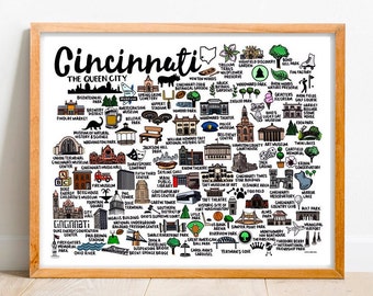 Cincinnati Map Print