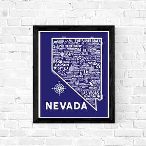 Nevada kaart afdrukken