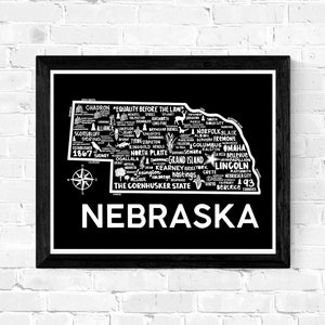 Nebraska Map Print