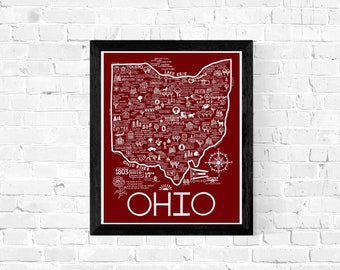 Ohio Map Print
