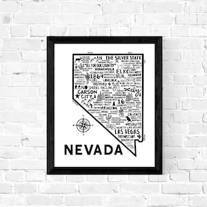 Impression de carte du Nevada