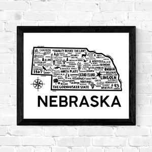 Nebraska Map Print