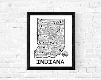 Impresión de mapas de Indiana