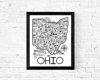 Ohio Map Print