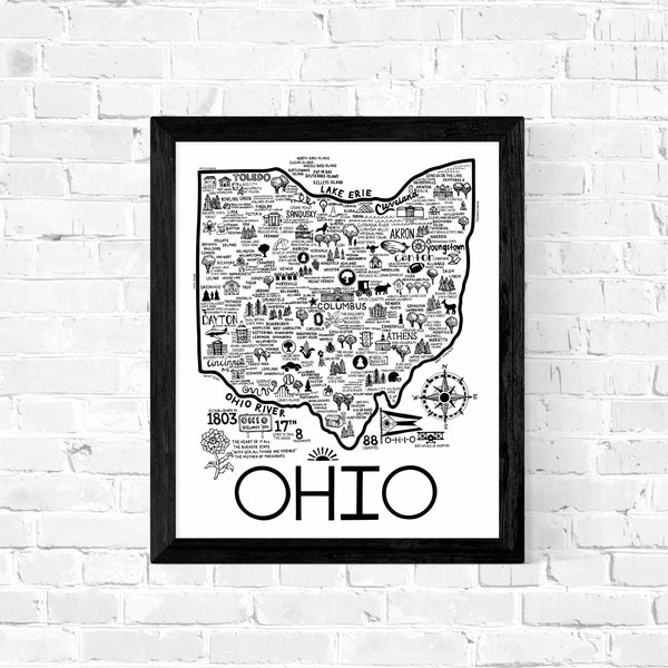 Ohio Map Print