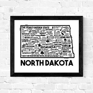 North Dakota Karte Drucken