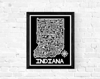 Impresión de mapas de Indiana