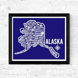 Alaska Map Print