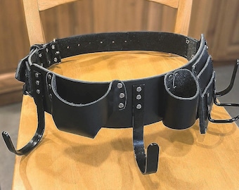 Handmade Leather Concrete Tool Belt, Masonry Tool Belt, Full Grain Leather, Made in USA