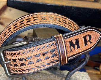 INITIAL BELT （EMBOSS） Amazon.com: IWFTC Belts for Women's Vintage Belt-Leather