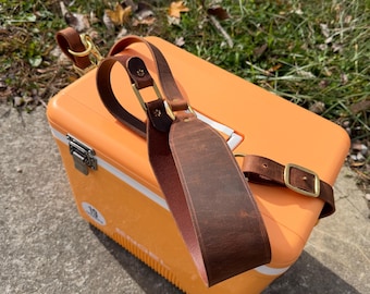 Cooler Riemen aus Leder, für Engel Lunchbox Drybox, handgefertigtes Vollnarbenleder, Made in den USA