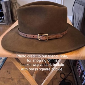 Leather Hat Band, Authentic, Historic, Handmade Traditional, Conchos, Adult / Children Sizes, Made in USA
