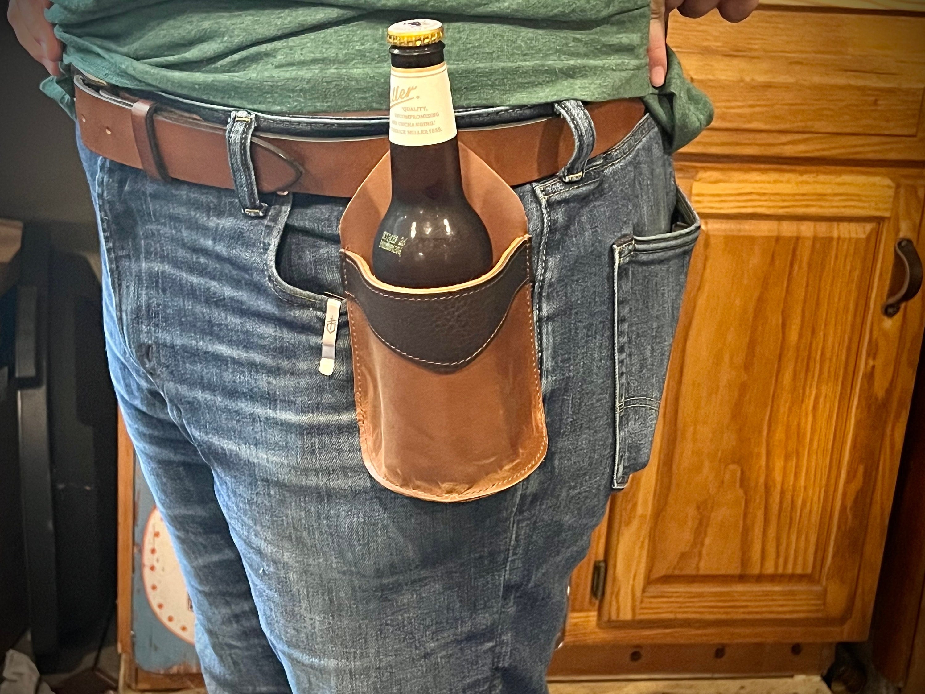Accessoire détui à bière Leather Drink Slings, ceinture de bière, étui pour  boissons -  France