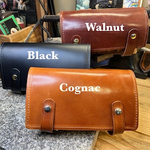 Handmade Leather Harmonica Case, Personalized Full Grain Leather Holster, USA